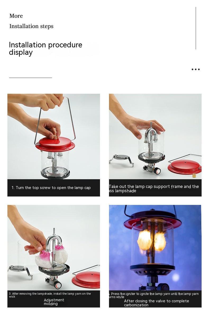 Double-headed Gas Camping Light