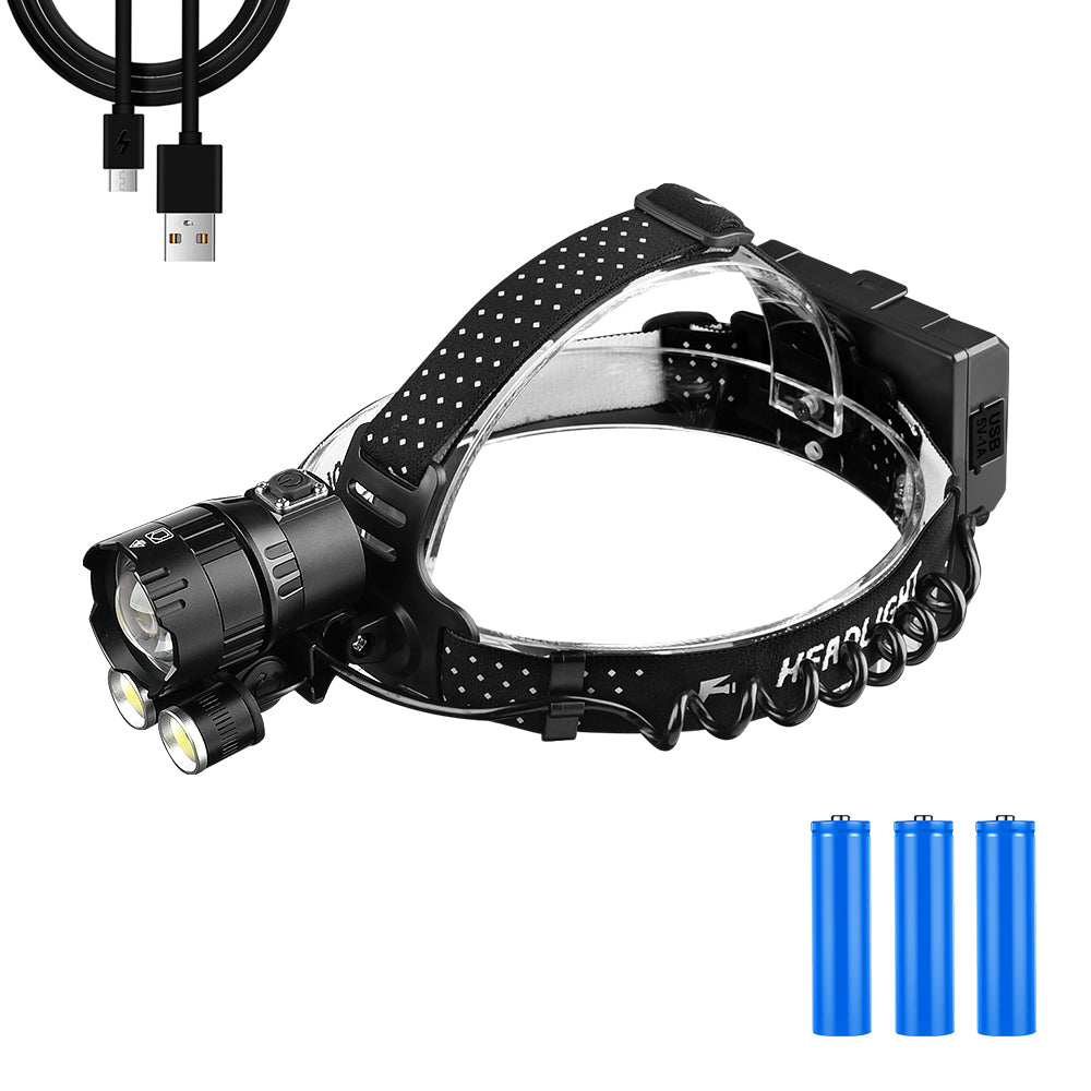 Waterproof Camping Working LED4500 Lumen USB Rechargeable Headlamp Mobile Power Supply