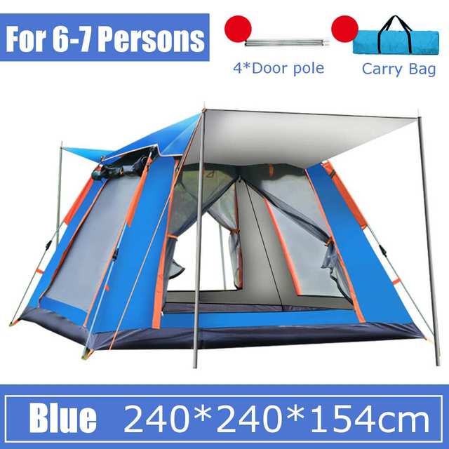 Tent Outdoor Full Automatic Speed Opening Beach Camping Tent Rainproof Multi-person Camping