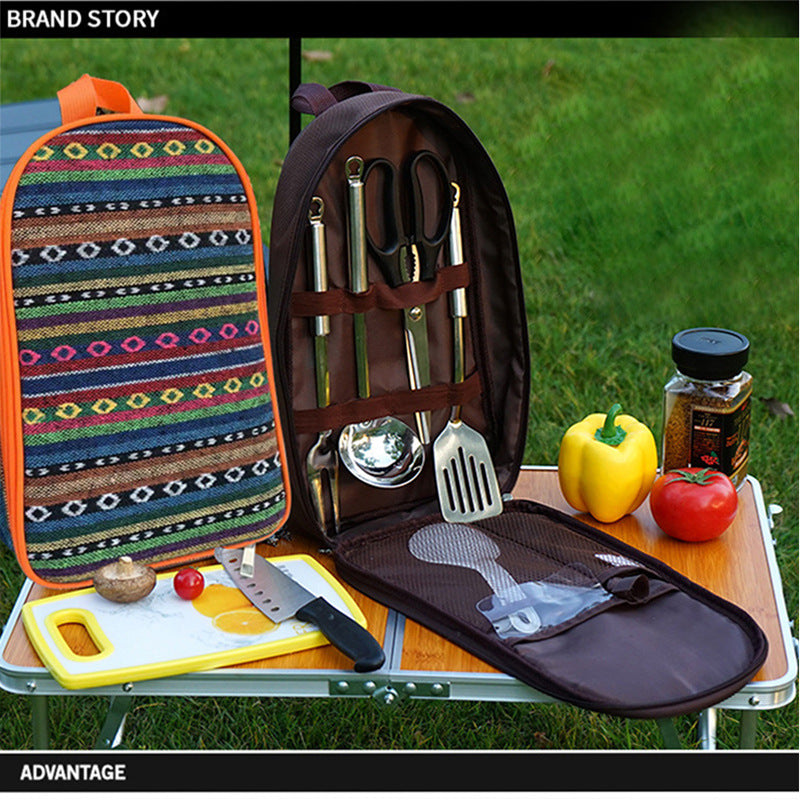 Outdoor Activities Barbecue Cookware Supplies Chopping Board Knife Set