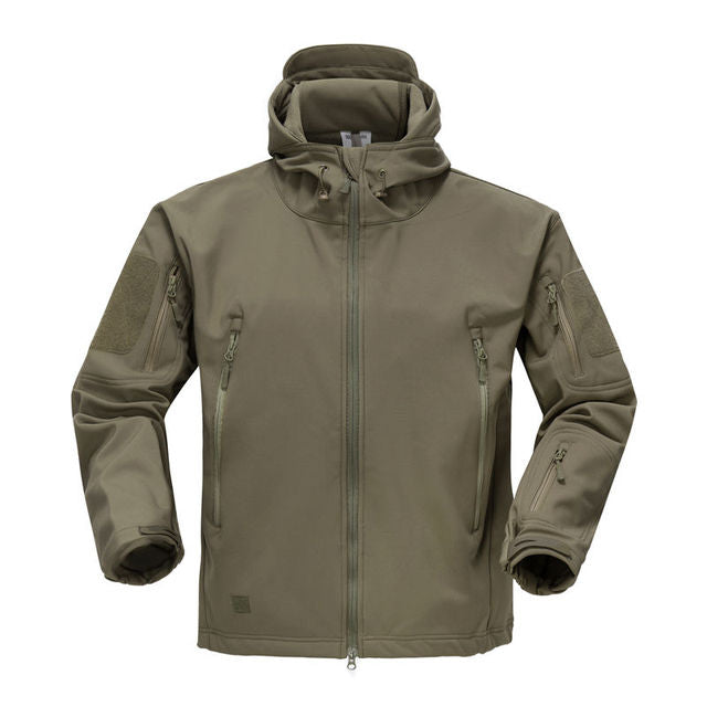 Tactical Men Soft Shell Jacket Military Hooded Coat