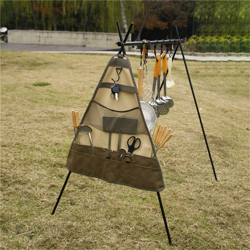 Outdoor Camping Tableware Spatula Spoon Hanging Cookware Foldable Tableware Bag