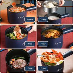 Mini Electric Cooker Multi-Function All-In-One Pot Double Layer Household Noodle Cooker Non-Stick Hot Pot Kitchen Tool