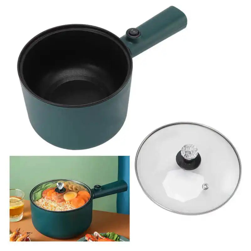 1.8L Electric Hot Pot Large Capacity Multifunction Electric Hot Pot Cooker Non-Stick Hot Pot for Frying Deep Frying Steaming