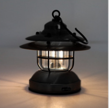 Outdoor Camping Retro Camp Light Gas Tank Light USB Charging Tent Light Portable Night Market Stall Lantern L-088